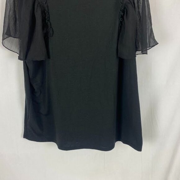 Sweet Violet Black Eiffel Tower Short Sleeve Top Women's 2X - Picture 7 of 9